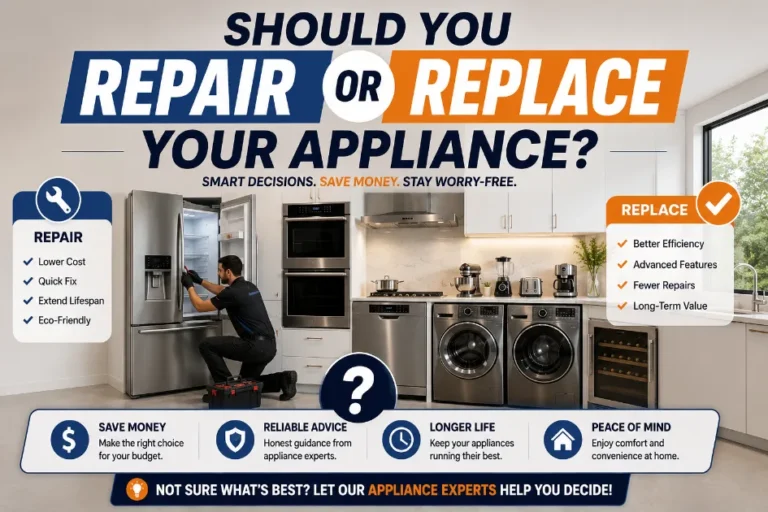 repair or replace the appliance